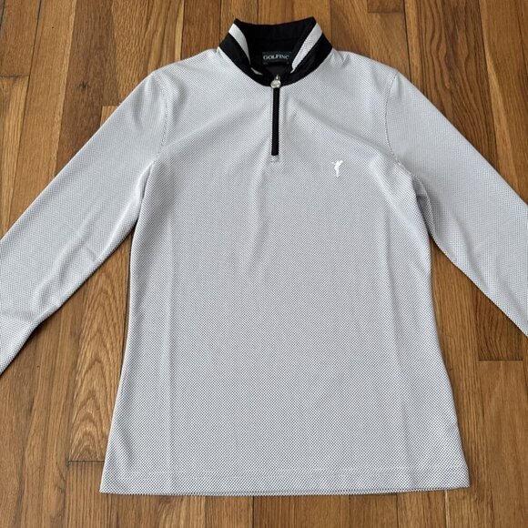 Golfino Performance Golf Shirt Women's Long Sleeve Quarter Zip Size 6 - Picture 2 of 6